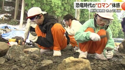 ザクザク出てくる化石に子供たち大興奮！　亀の甲羅や魚のうろこ…世紀の大発見かも！？　「野外恐竜博物館」化石発掘体験が再開【福井】