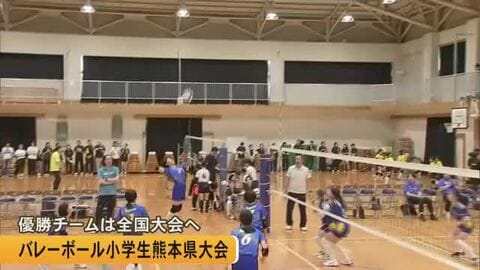 熱戦を展開　全国大会へ　バレーボール小学生熊本県大会
