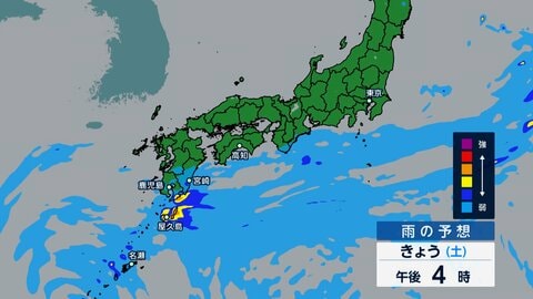 鹿児島・屋久島町に一時レベル5土砂災害特別警報　関東では月曜の通勤通学時間帯に雨のピークか…交通への影響に警戒