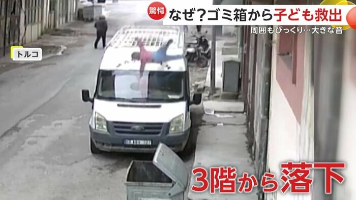 子どもが3階から落下してきた瞬間(IHA)