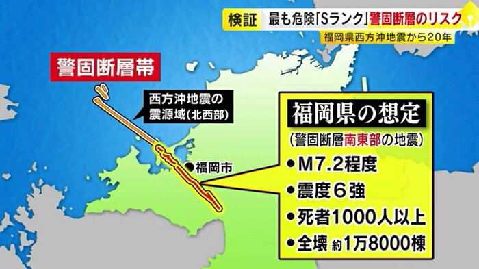 警固断層は最も危険な「Sランク」