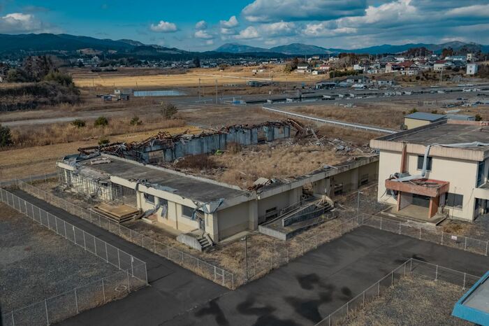 宮城県気仙沼向洋高等学校旧校舎（2025年1月撮影）