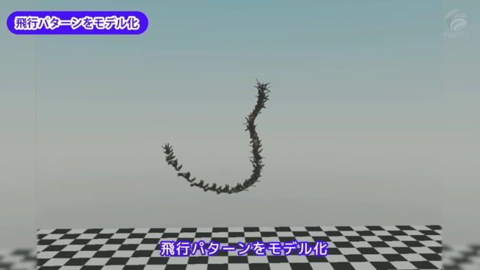 飛翔するガの画像が連なっている (出典:農研機構)