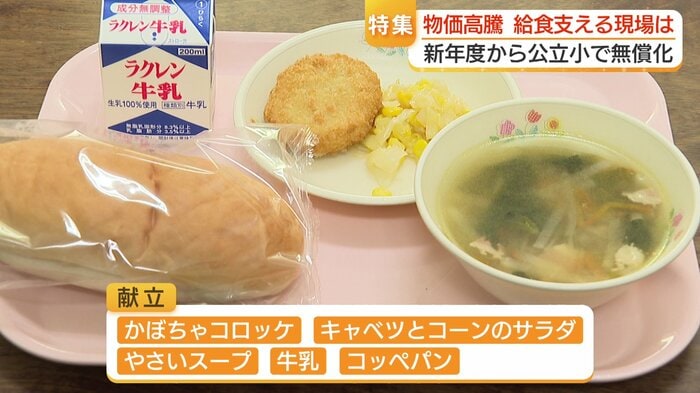 栄養を考えられた給食