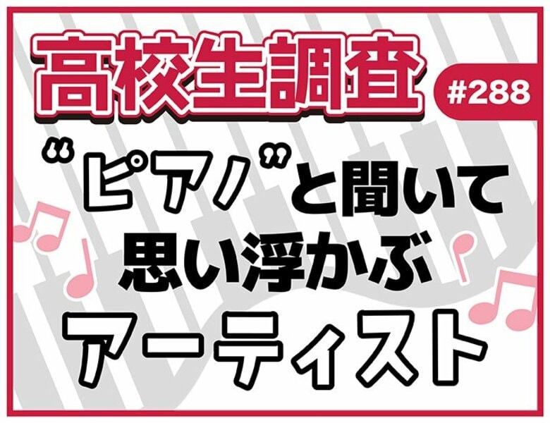 7月6日は“ピアノの日”！ 高校生が“ピアノ”と聞いて思い浮かぶアーティストは？ 【高校生調査】