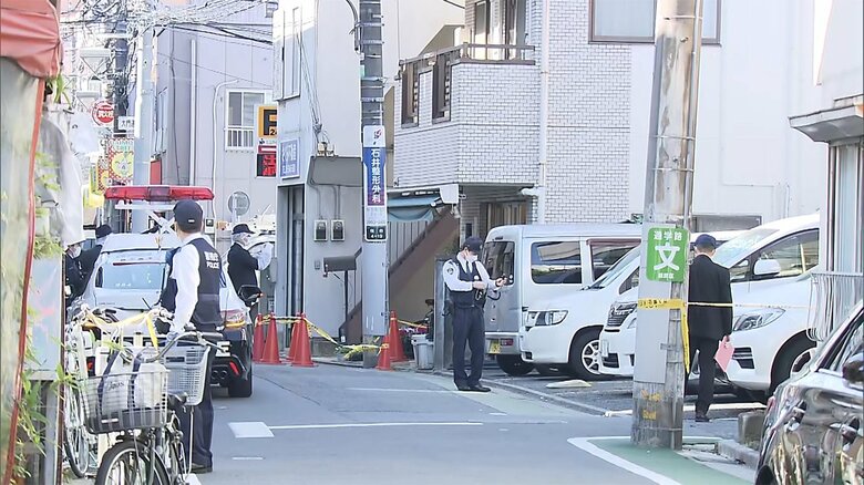 事件が起きた現場(19日午後 東京・練馬区)