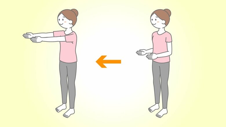 7秒キープ前ならえ