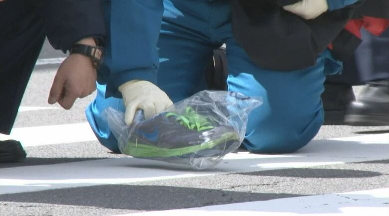 現場にあった和田樹生さんのスニーカー