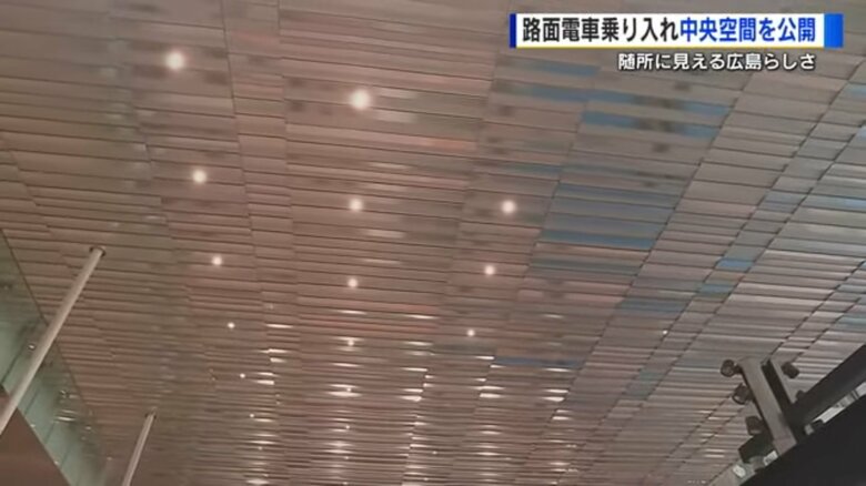 吹き抜けアトリウムの天井