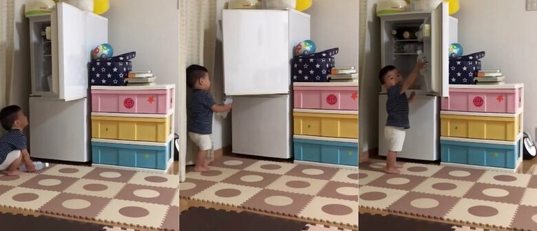 3回目は閉まっていくドアを確認！お手伝い成功（提供：airiさん）