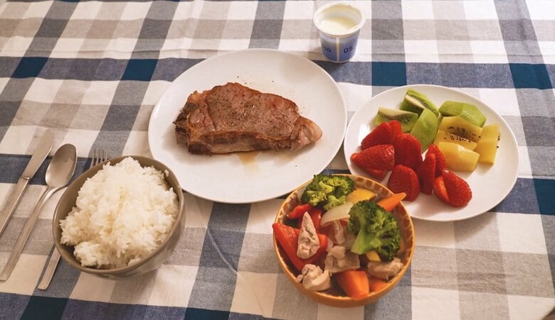 この日、石川が作った手作りディナー