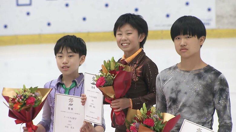 ノービスA男子表彰台（中部選手権）