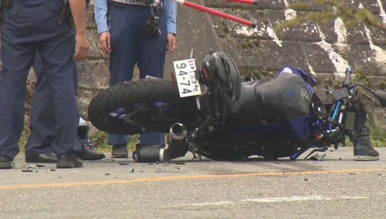 事故に遭ったバイク（4日）
