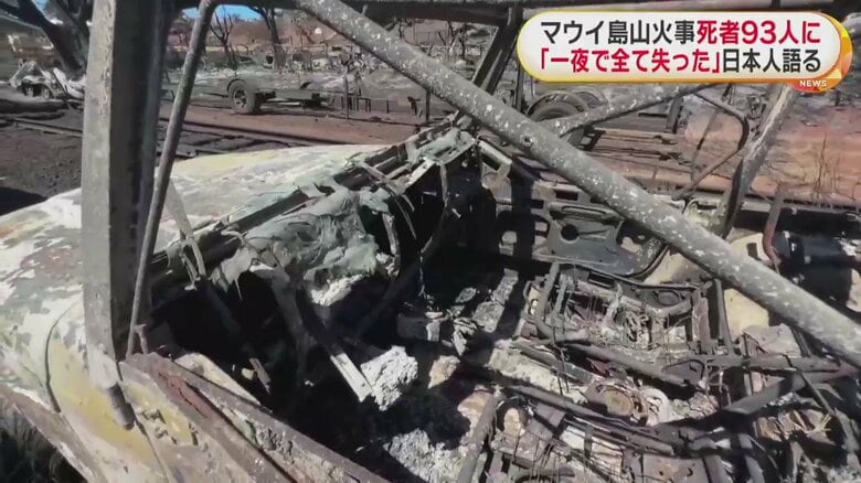 一面、焼けてしまったハワイ・マウイ島の様子