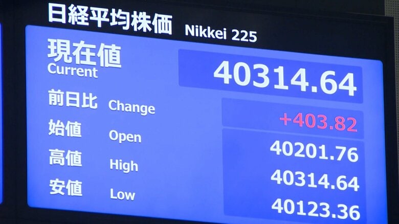 3月4日、日経平均株価は4万円を超えた　実質賃金がプラスになるのは秋？