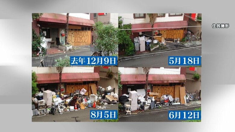 2021年12月からの写真。日を追うごとに、不法投棄が増えた