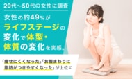 【20代～50代の女性に調査】女性の約49%がライフステージの変化で体型・体質の変化を実感。「痩せにくくなった」「お腹まわりに脂肪がつきやすくなった」が上位に