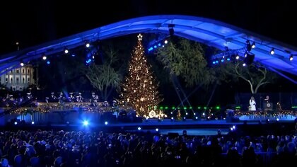 クリスマスツリー点灯式にトランプ大統領夫妻…ホワイトハウス前　「8つの戦争解決し、あと1つ」ウクライナ・ロシア停戦に意欲　