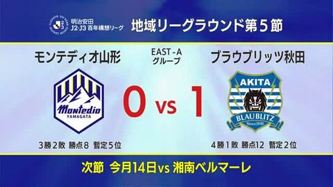 【モンテディオ山形】0対1で秋田に敗れホーム開幕戦飾れず…百年構想リーグ第5節VS秋田