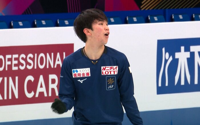 公式練習を行った友野一希