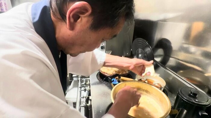 仁光さんが作る名物「すいとん」