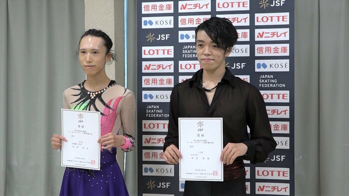 シニア男子の表彰式
