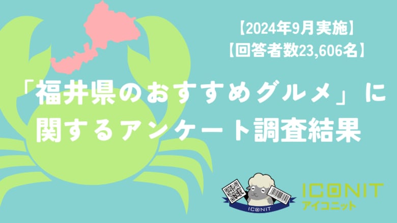 【2024年9月実施】【回答者数23,606名】「福井県のおすすめグルメ」に関するアンケート調査結果