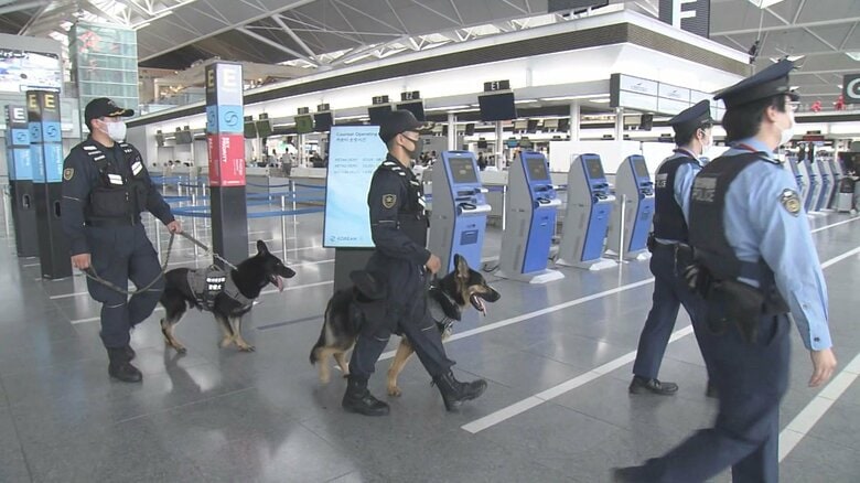 警備犬も出動…2026年開催のアジア競技大会を控え中部空港での警戒強化 警察と海保が合同で不審物等ないか確認｜FNNプライムオンライン
