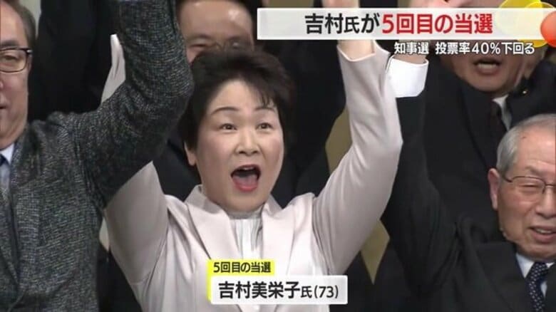 女性知事として全国歴代最多　現職・吉村美栄子氏が5選「幸せを実感しながら生活できる県に」【山形発】｜FNNプライムオンライン