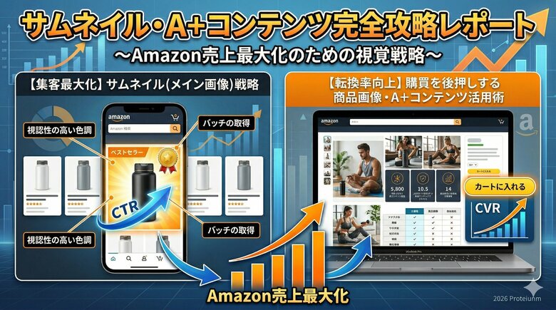 Amazon：サムネイル・A+コンテンツ完全攻略レポート ～Amazon売上最大化のための視覚戦略～