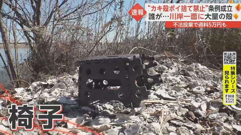 空き缶の向かい側には…