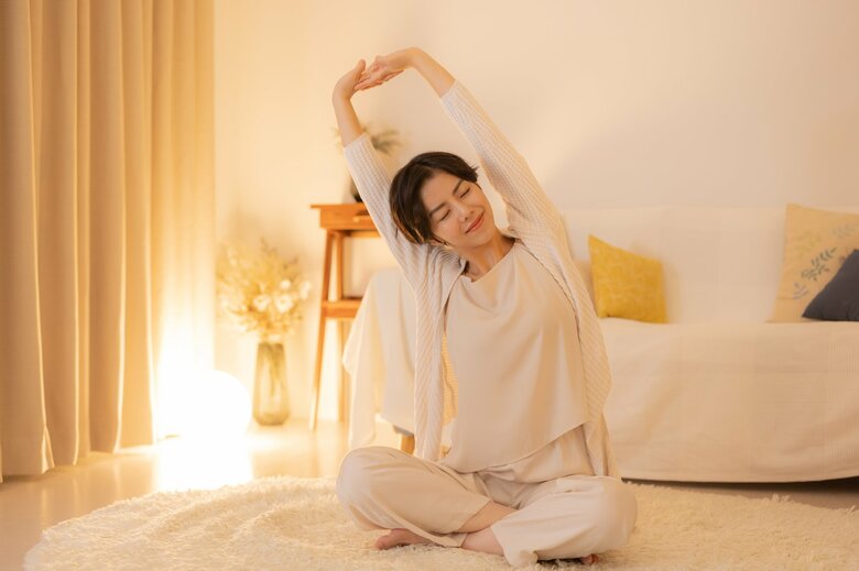 夜のストレッチは「疲労感の減少」（画像はイメージ）