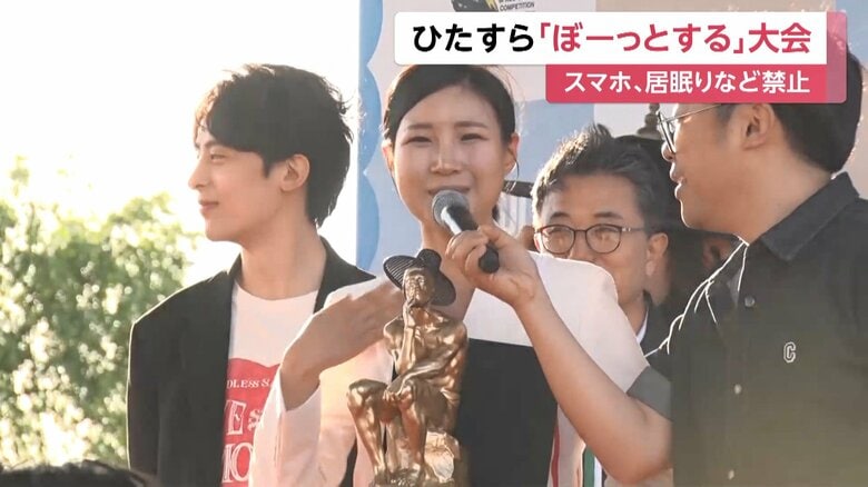 優勝したアナウンサーの女性