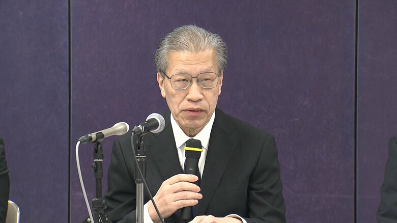 調査の経緯を報告する静岡県立総合病院・原田清 副院長