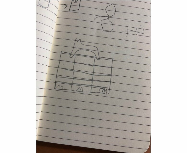 娘さんが描いたイラスト（提供：あるる工作会社さん）