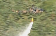 国有林で山林火災が発生＿1日経っても鎮火せず＿道が自衛隊に災害派遣を要請＿ヘリ放水など消火活動が続く＿延焼面積は約75ヘクタールに拡大＿18日まで乾燥注意報＜北海道網走市＞