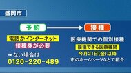 盛岡市 詳細なスケジュール発表 高齢者へのワクチン接種 県が7月末完了へ市町村へ協力求める<岩手県>
