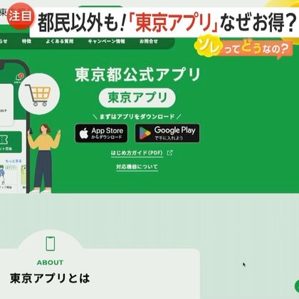 【注目】都民以外もお得に使える「東京アプリ」開始　歩くだけで500P！買い物に使えるPとも交換可能　専門家「観光客誘致や経済活性化で税収増も期待か」