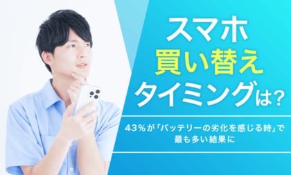 【スマホ買い替えタイミングは?】43%が「バッテリーの劣化を感じる時」で最も多い結果に