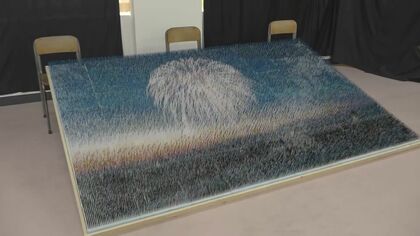 4万8000本の“つまようじ”で花火を表現! 高校生170人が1カ月かけ