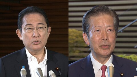 岸田首相が公明党山口氏に「幹部の発言は慎重に」と釈明　麻生氏発言を念頭に