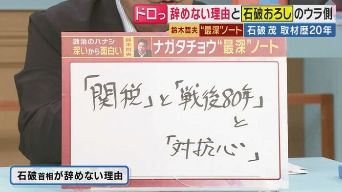 石破総理が辞めない理由は…(関西テレビ「旬感LIVE とれたてっ!」より)