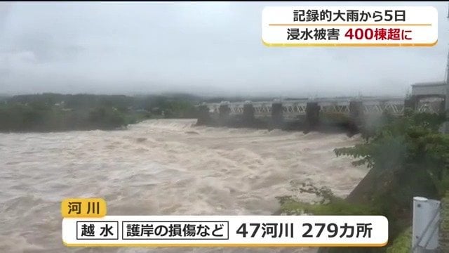 河川は護岸の損傷などが相次ぎ確認されている