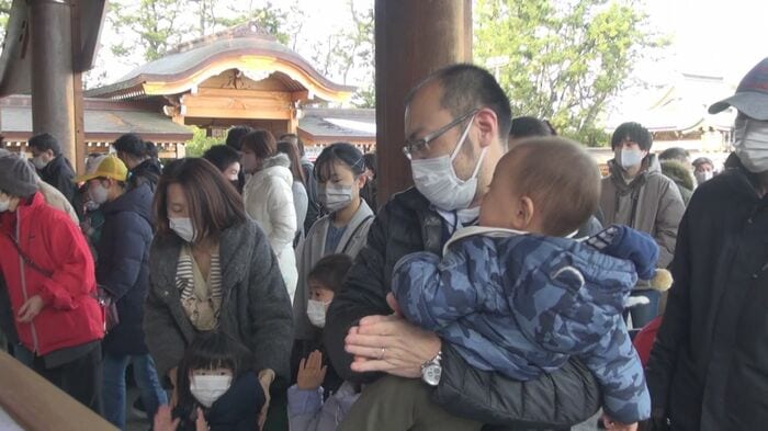 舟山助教 家族で初詣
