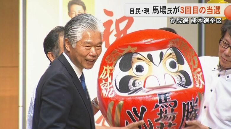参院選・熊本選挙区は馬場成志氏（自民・現）が3選決める「熊本を災害にも経済にも強く」自民・公明・国民・社民・参政の県組織の反応｜FNNプライムオンライン