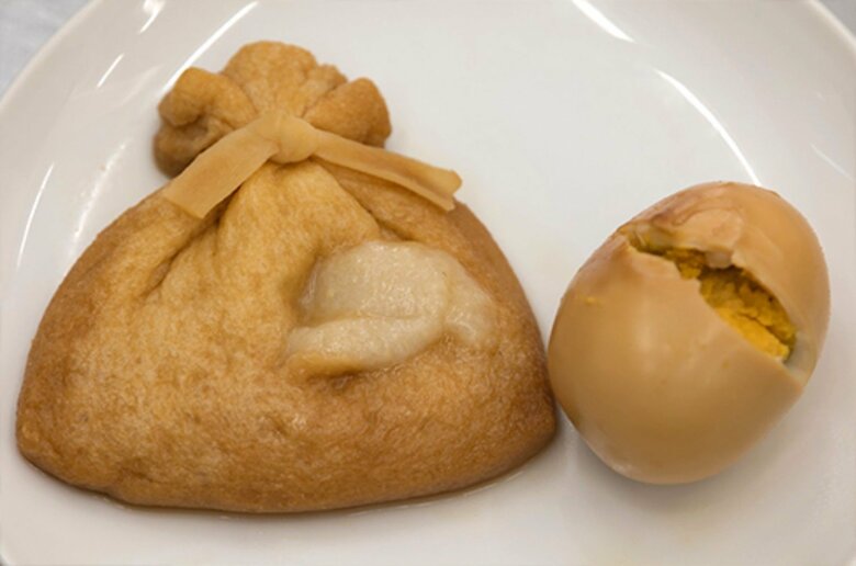 煮込み過ぎて破裂した具（提供：紀文食品）