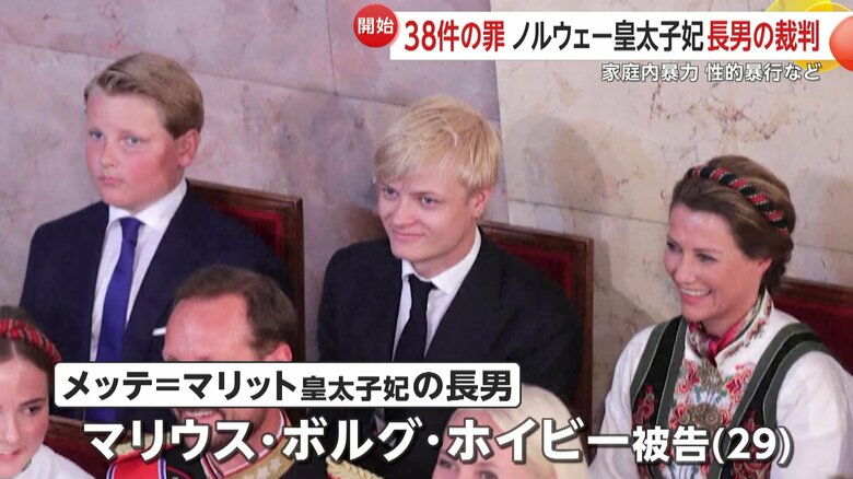 マリウス・ボルグ・ホイビー被告（29）（※中央）