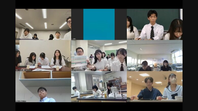 県生徒会連盟のオンラインミーティング