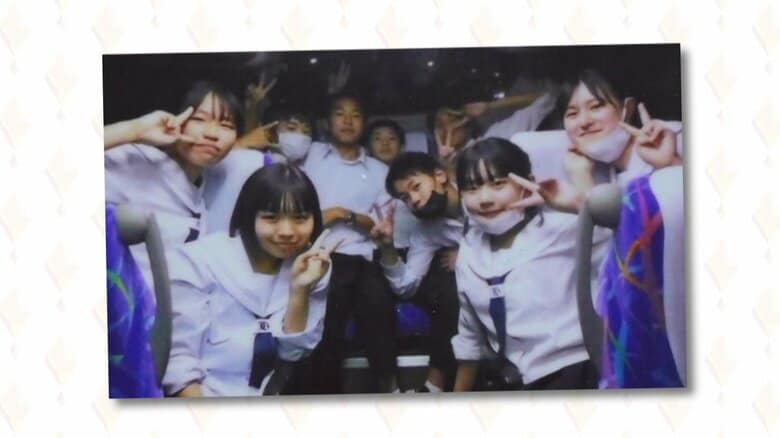 使い切りカメラで撮影された修学旅行の写真