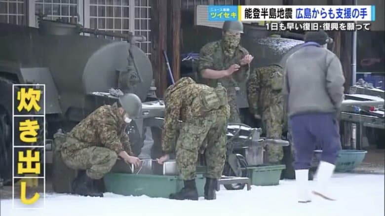 広島・海田町から派遣された陸上自衛隊「第13旅団」